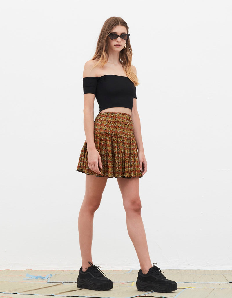 Mini curtain skirt