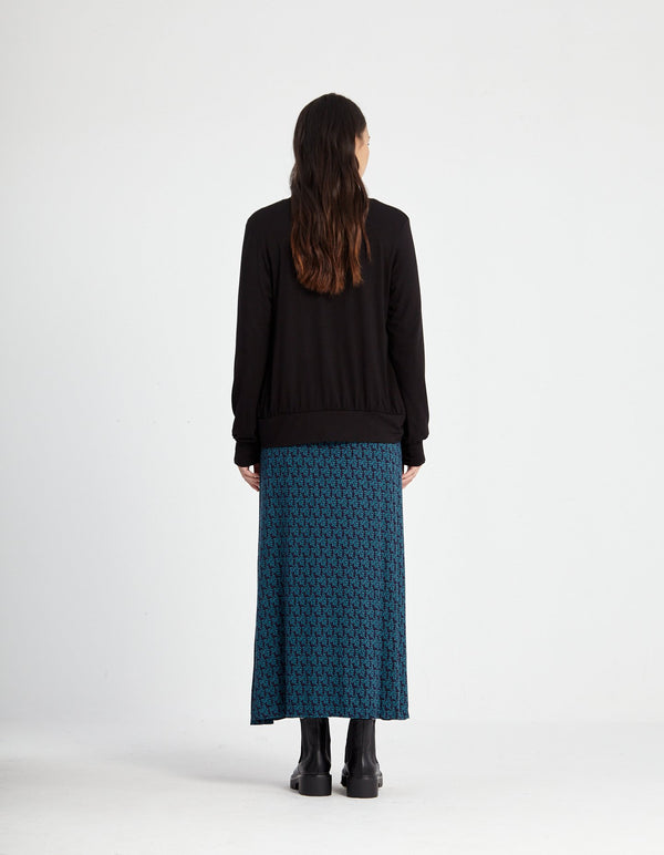 Buttoned Long Skirt