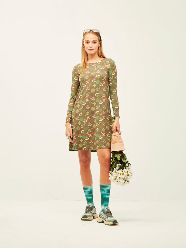 Vestido Easy Green Flower Garden