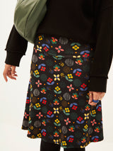 Black Flower Garden 3/4 Skirt