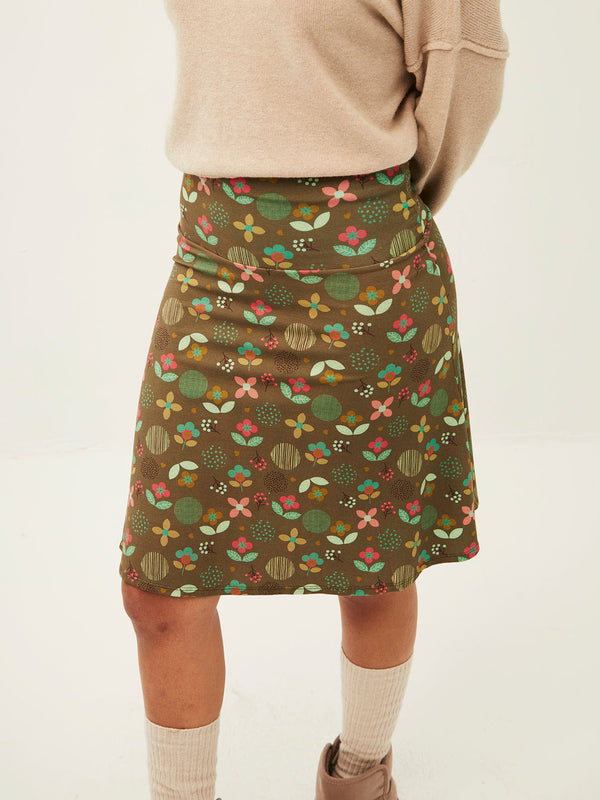 Green Flower Garden 3/4 Skirt