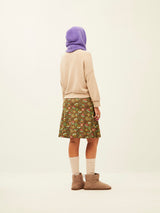 Falda 3/4 Green Flower Garden