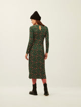 Green Leopard Skirt Dress