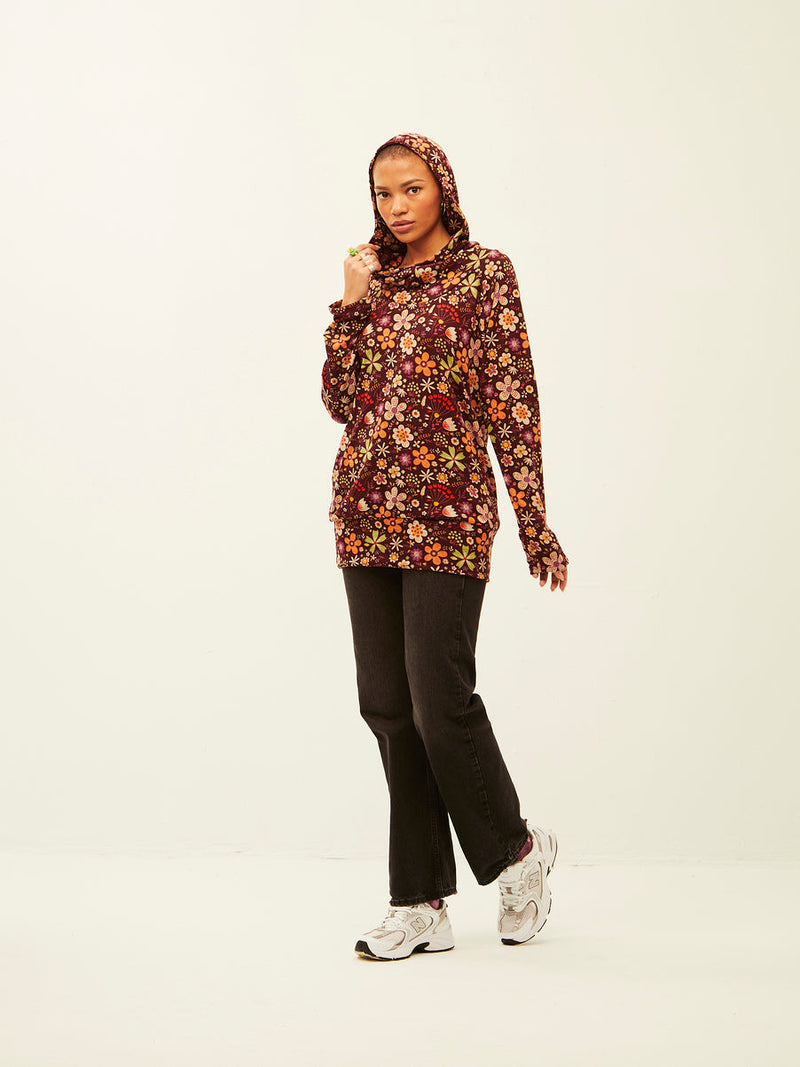 Garnet Bouquet Bliss Hooded Sweater