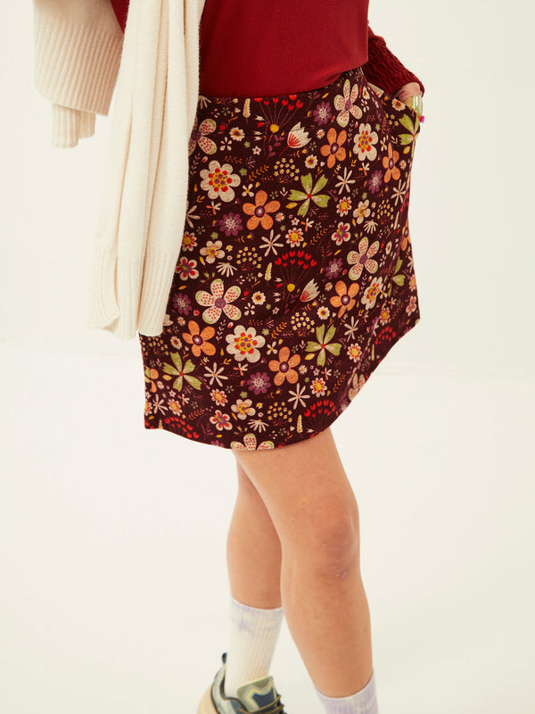 Garnet Bouquet Bliss Mini Skirt